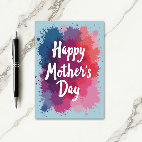 Abstract Mothers Day Paint Card
