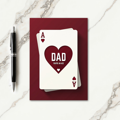 Ace Dad Fathers Day Heart Card