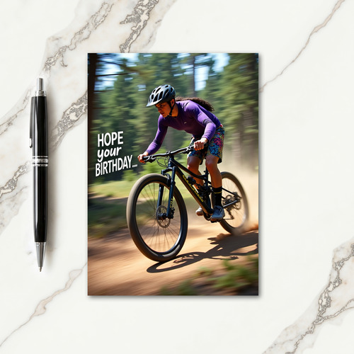 Action Bike Birthday Card
