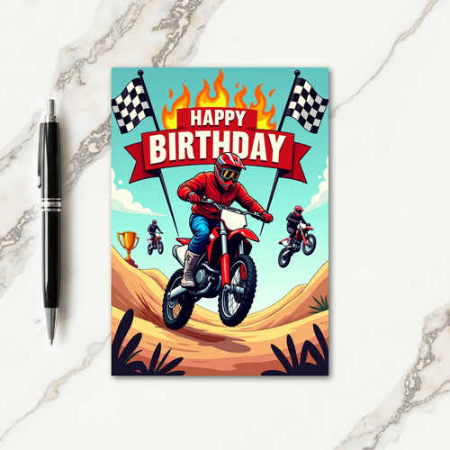 Action Birthday Card