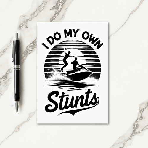 Action Birthday Jet Ski Jump Card