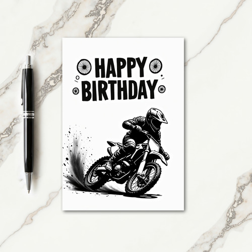 Action Birthday Moto Art Card
