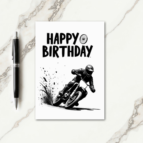 Action Birthday Rider Card