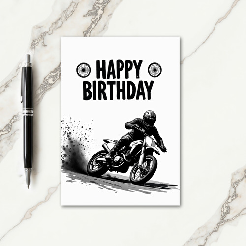 Action Rider Birthday Card