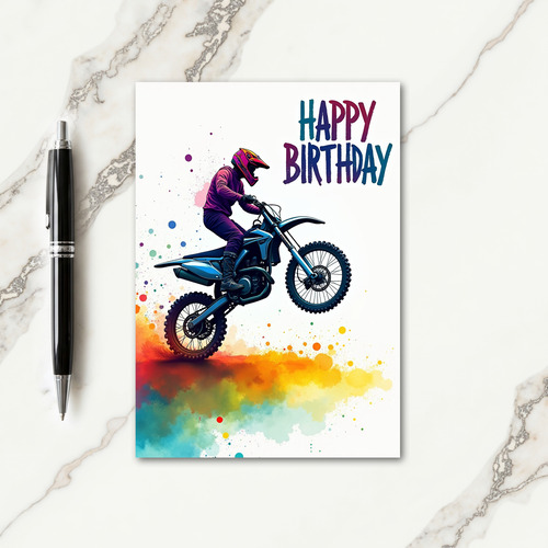 Action Wheelie Birthday Card