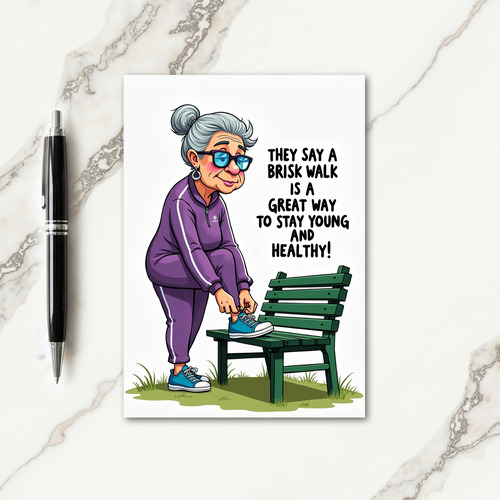 Active Woman Birthday Card