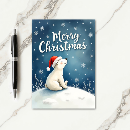 Adorable Bear Christmas Card