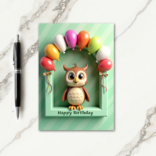 Adorable Bird Birthday Card