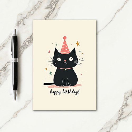 Adorable Feline Birthday Card