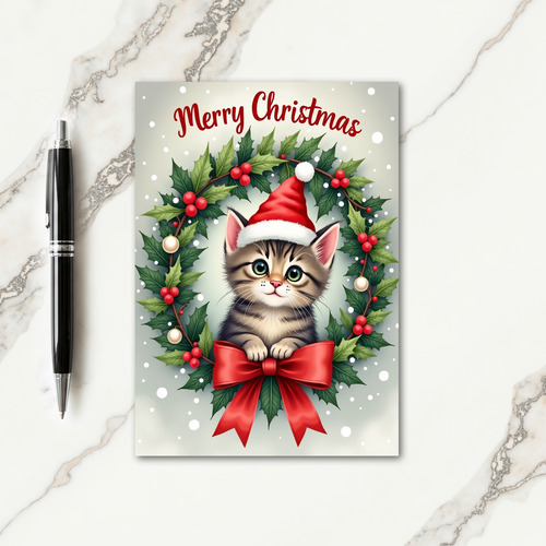 Adorable Feline Christmas Card