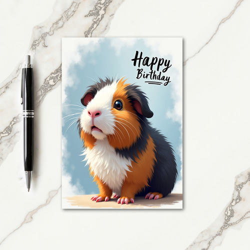 Adorable Furry Creature Birthday Card