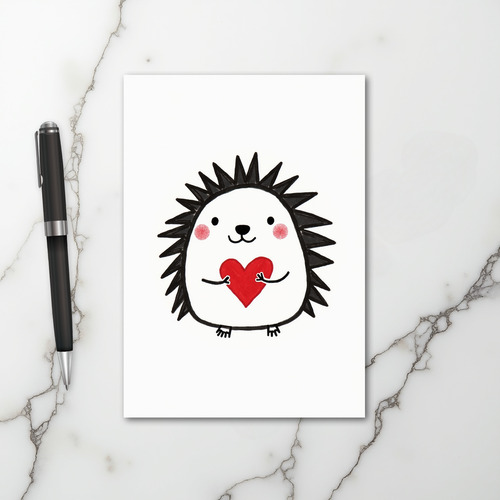 Adorable Hedgehog Love Card