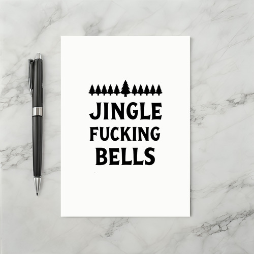 Adult Christmas card Jingle Fucking Bells rude humor