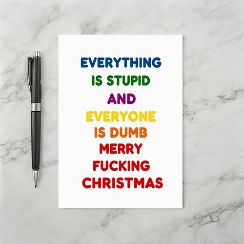 Adult Humor Christmas Card
