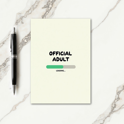 Adult Loading Bar Birthday Card