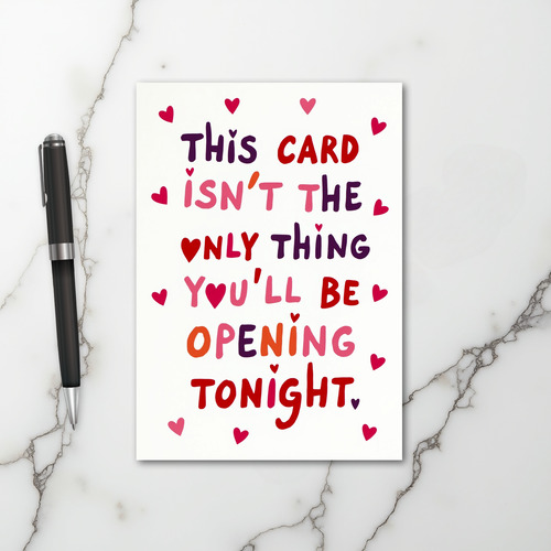 Adult Opening Tonight Card