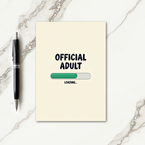 Adult Progress Bar Card