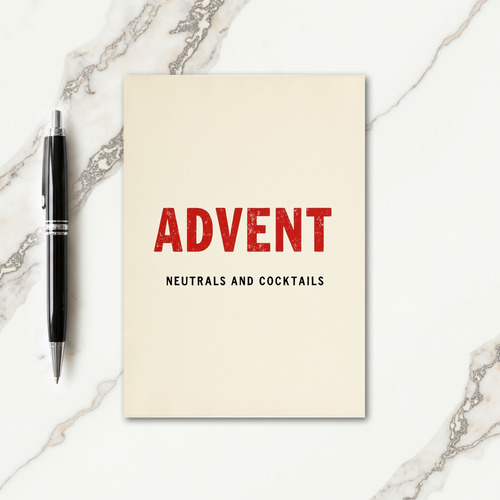 Advent Red Print Card