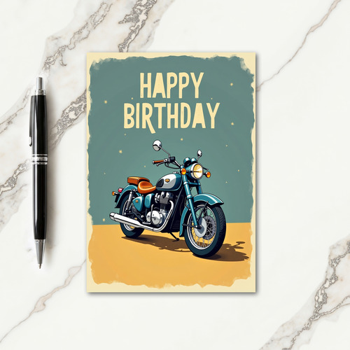 Adventure Bike Birthday Card