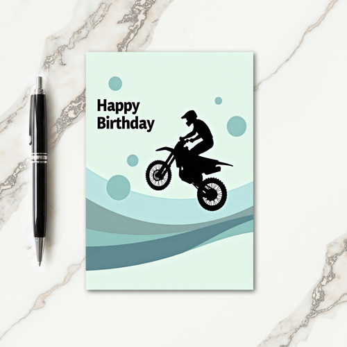 Adventure Birthday Motorcycle Leap Card