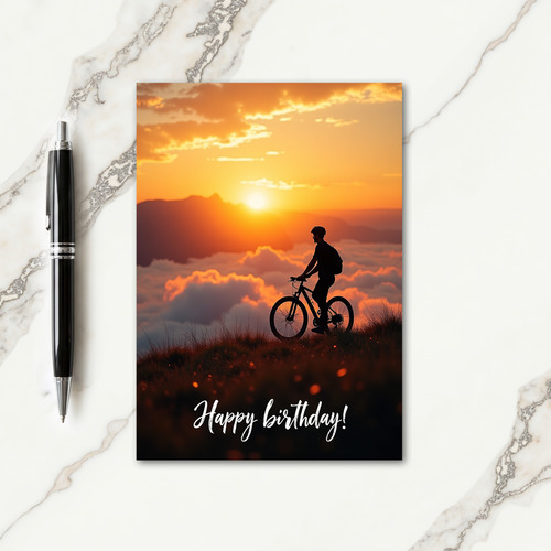 Adventure Birthday Sunset Rider Card
