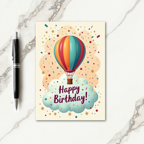 Adventure Cloud Birthday Card
