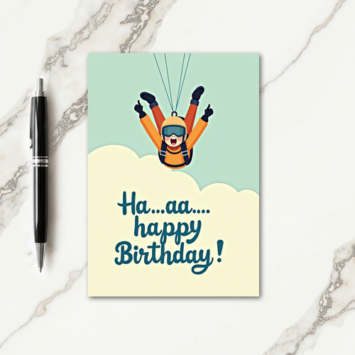 Adventure Jump Birthday Card