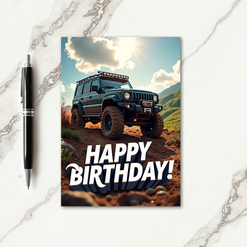 Adventure Offroad Birthday Card