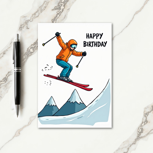 Adventure Ski Jump Card