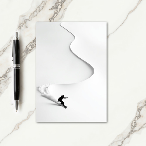 Adventure Snowboarder Birthday Card