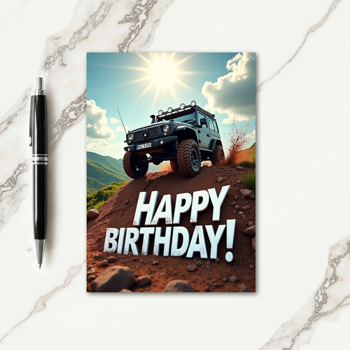 Adventure Truck Birthday Card