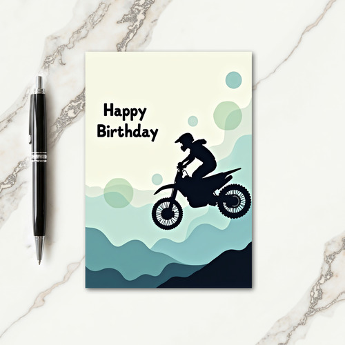 Adventurous Motorcycle Leap Card