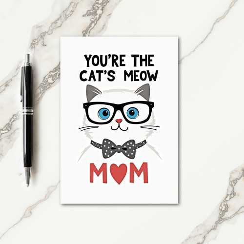 Affectionate Cats Meow Mom Card