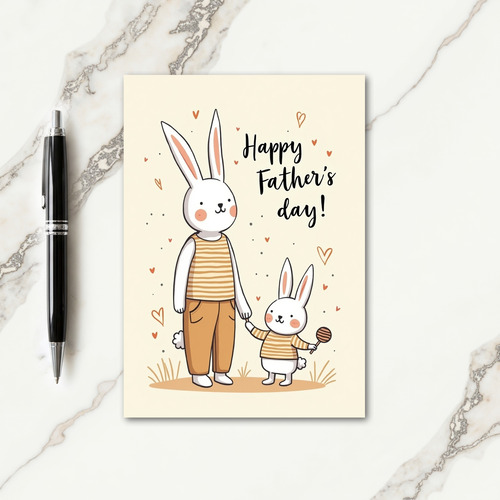 Affectionate Fathers Day Art Card
