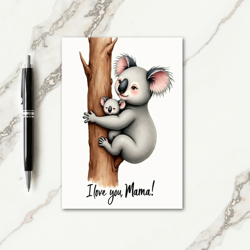 Affectionate Mama Animal Day Card