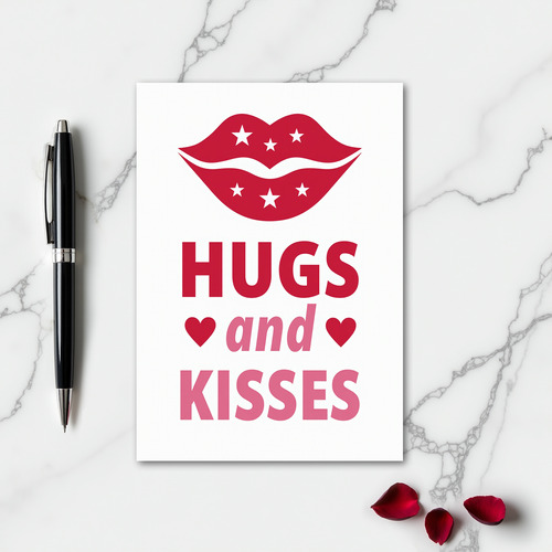 Affectionate Minimalist Kisses Card