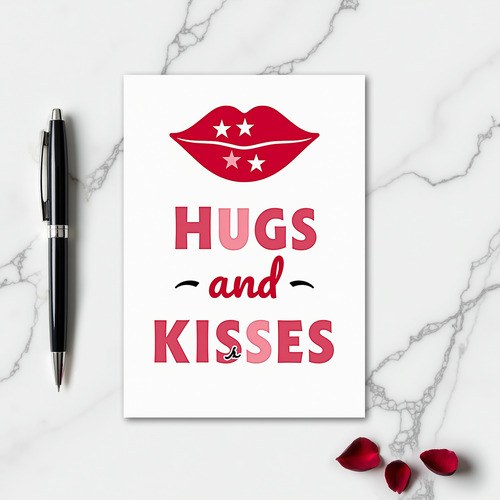 Affectionate Red Kisses Card