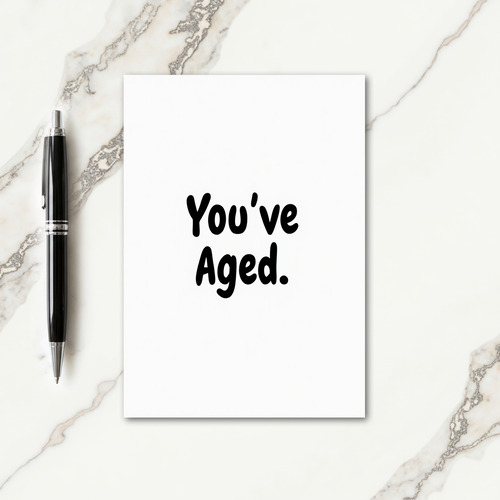 Aged Bold Text Birthday Card