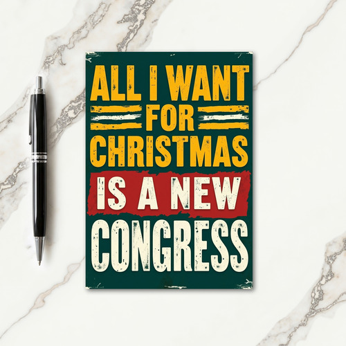 Kick Out Congress Christmas Card