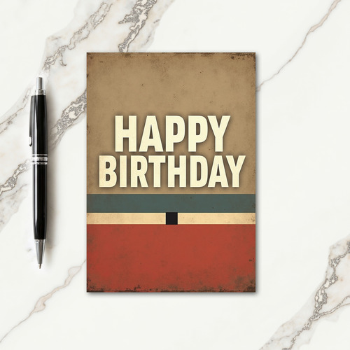 Aged Grunge Birthday Card