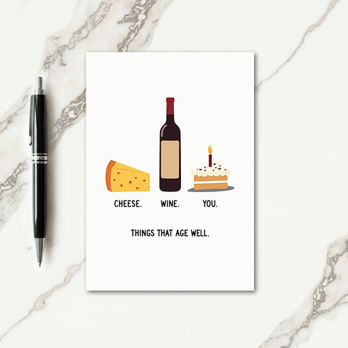 Aged Icons Birthday Card