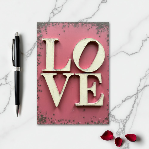 Aged Love Message Card