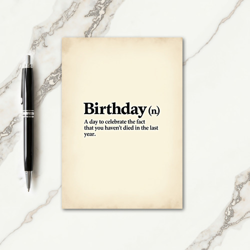 Aged Parchment Birthday Card