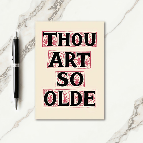 Aged Script Typography Card