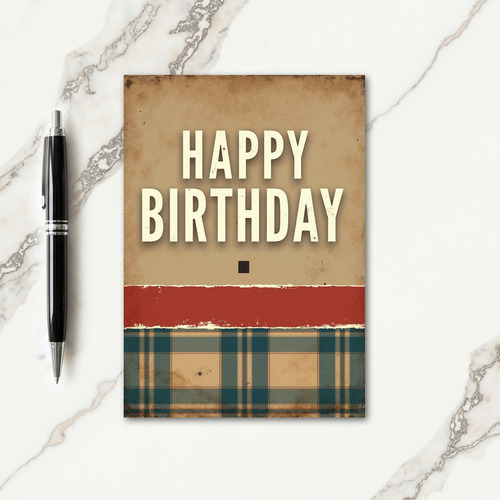 Aged Sepia Birthday Card