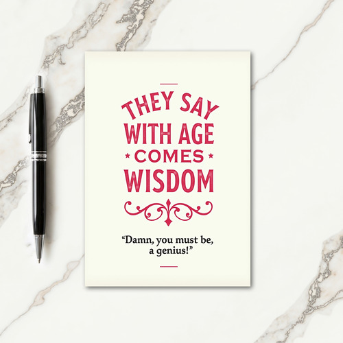 Aged Vintage Text Birthday Card