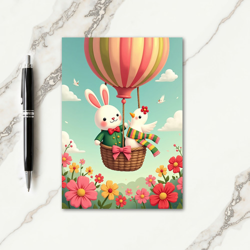 Air Balloon Animal Adventure Card