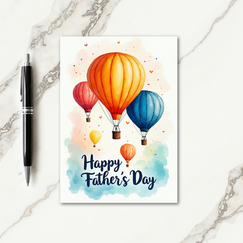 Air Balloon Fathers Day Card