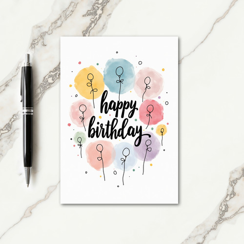 Airy Birthday Wishes Card