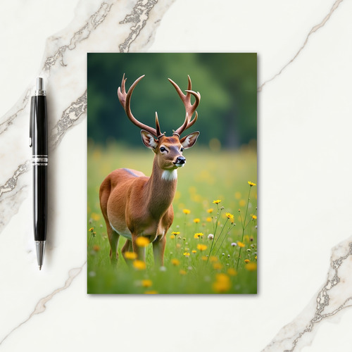 Alert Deer Fathers Day Card